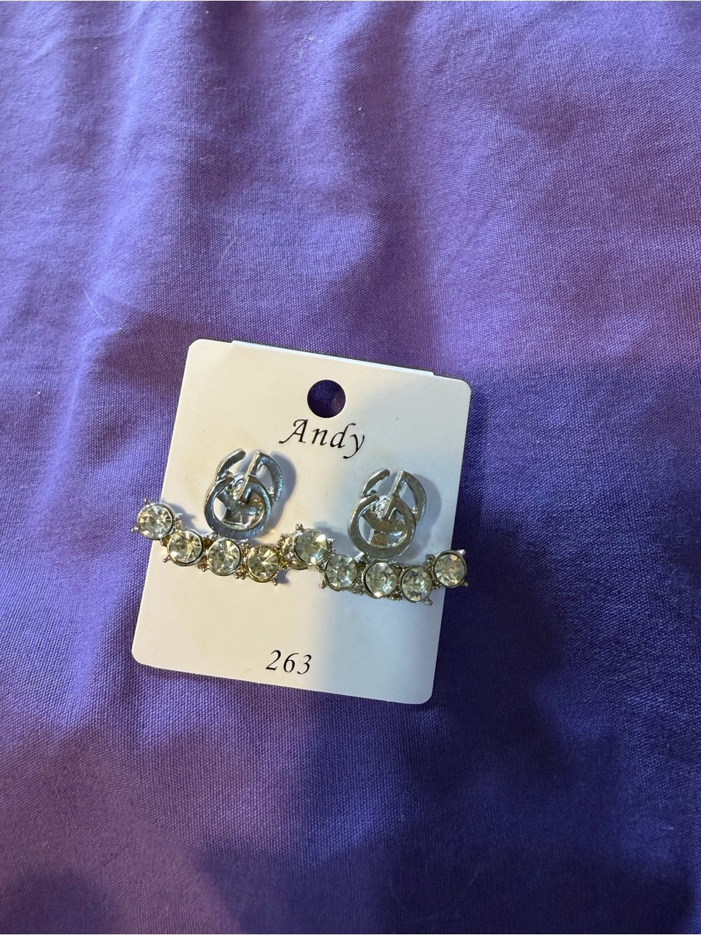 Unbranded High Fashion Designer looking costume jewelry ear climber earrings NWT